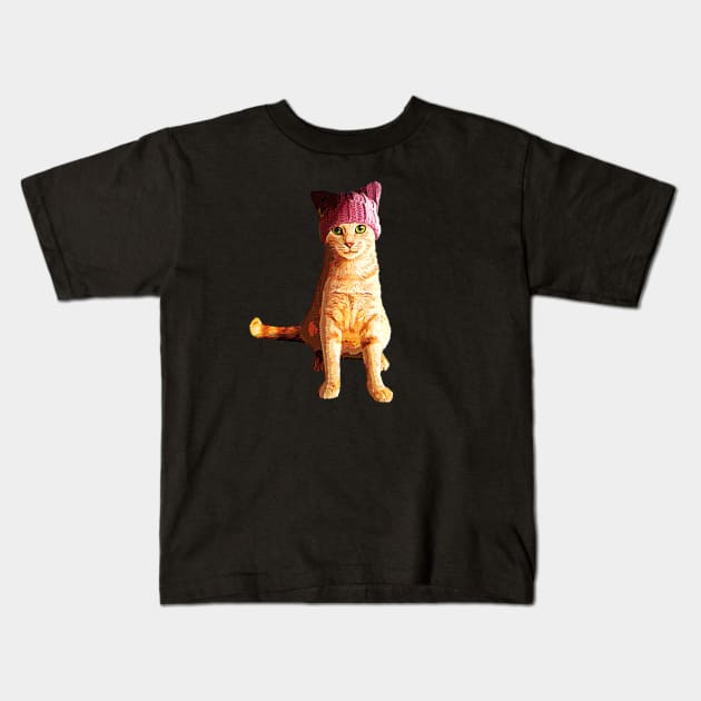 Resistance Kitty Kids T-Shirt by authenticamerican